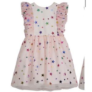 Pippa & Julie Kids Ruffle Front Mesh Dress - Worn Once